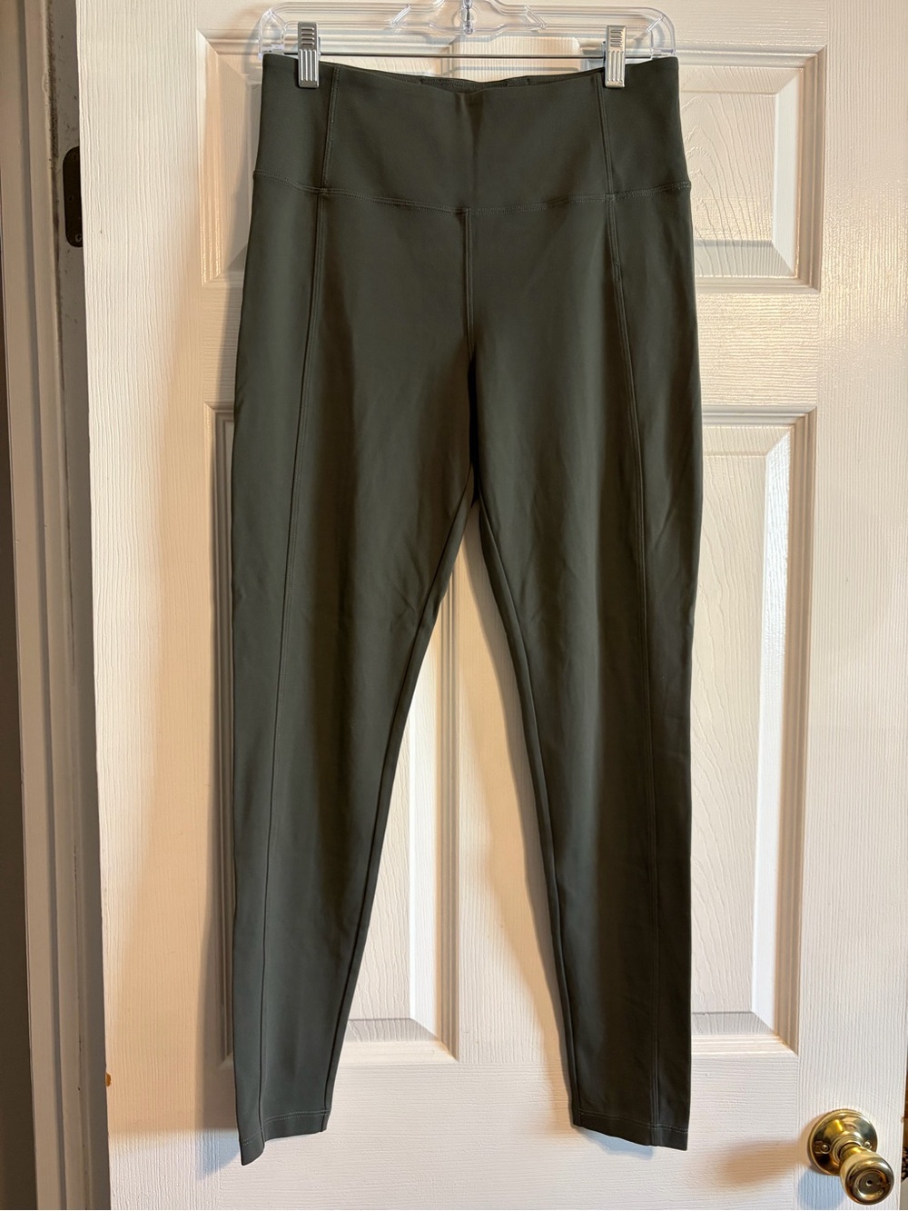 Athleta Delancey Street Tight S Small Green High Rise Leggings Seam Pocket